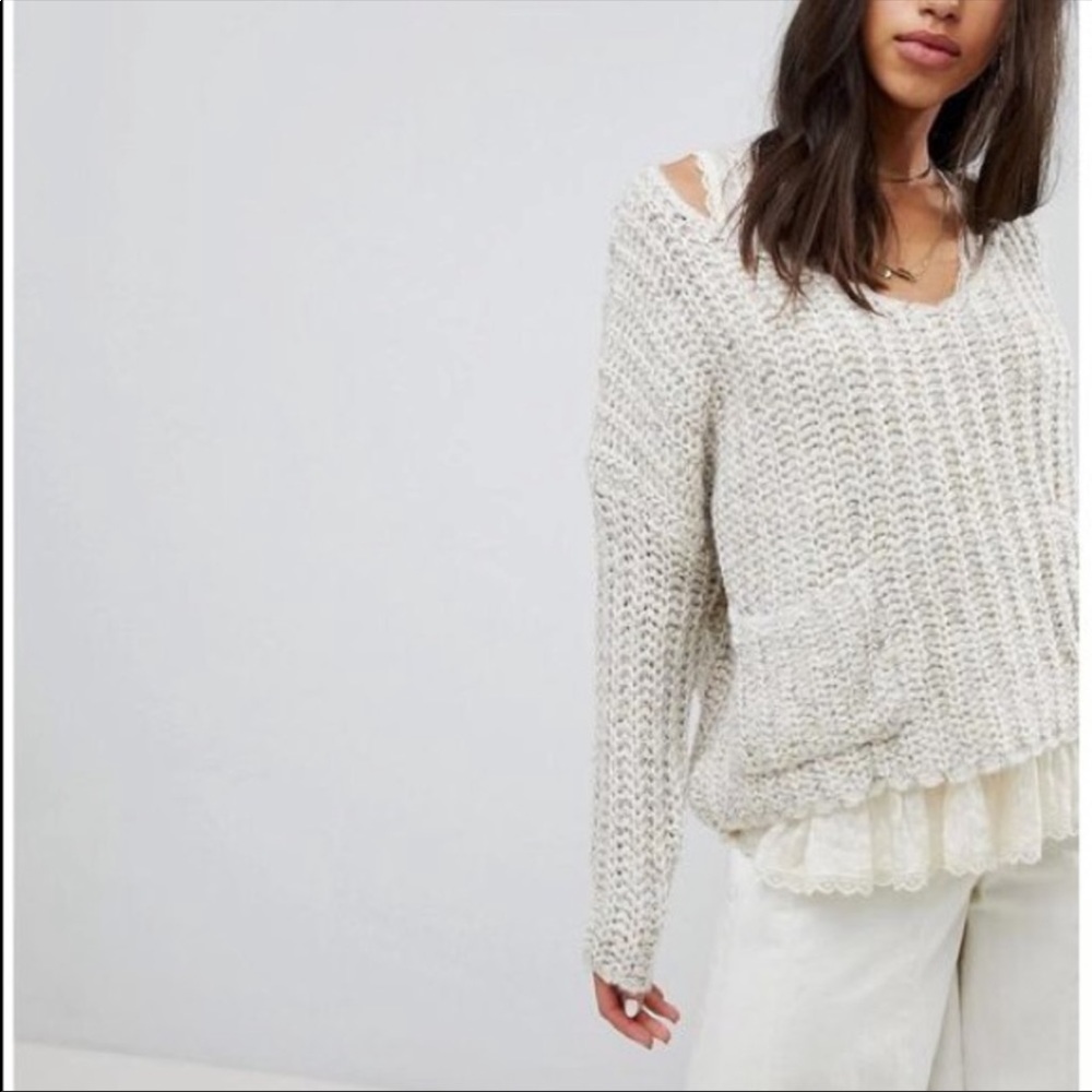 Rafa Natural Lazy Dayz Chunky V Neck Sweater